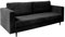 Ares Meble Cord Sofa mit Schlaffunktion 232x98 cm - Wohnzimmer Couch - 2er Sofa Bett - Rückenkissen Sofa mit Bettkasten - Samt Schlafsofa 2 Sitzer - Schlafcouch Ausziehbar - Klappcouch Schwarz