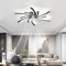 KeLuKes Silent Ceiling Fans with Lights Compatible with Alexa and Google Assistant, 78cm Bedroom Ceiling Fan with Lamp, Dc Motor, Timer Memory Function Reversible Dimmable Ceiling Fan Light, Black
