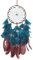 Traumfänger Klein, Handgefertigt Dreamcatcher mit Feder Boho Deko Dream Catcher Bastelset Makramee Traumfängers für Schlafzimmer Wandbehang Auto Ornament Handwerk (Marineblau)