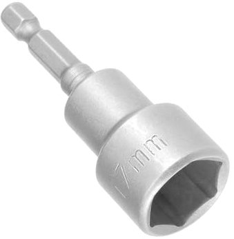 TOP-VIGOR 17mm Nut Setter Driver Drill Bit Set, 1/4 inch Hex Shank Quick Change, 65mm Length Metric Nut Driver Set for Woodworking, Auto Repairing, Machine Maintenance, Furnitures