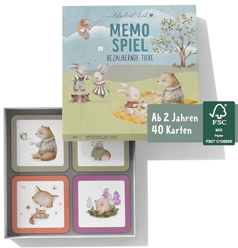 Lila Liebt Dich - Memorie & Lernspiele ab 2 Jahre, Liebevolles Kinderspielzeug für 2-Jährige