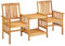 Set Gartensessel mit Armlehnen, Gartenstühle mit Teetisch 159x61x92 cm Massivholz Akazie Gartenstühle mit Kissen Tisch Outdoor Garten Balkon Terrasse