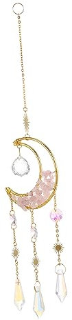 Ciieeo 5st Sonnenfänger-anhänger Hängendes Außendekorationen Sonnenfänger Mit Fensterprisma Hängende Dekoration Viseras De Mujer para EL Sol Glitzer-sonnenfänger Metallstreifen Rosa
