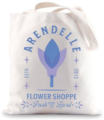 MYSOMY Arendelle Flower Shoppe Tragetasche Anna & Elsa Geschenk Olaf Gifts Arendelle Flower Tote Bag, Arendelle UK, INCH