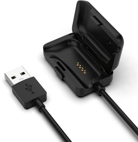 Disscool Ersatz-Ladekabel, kompatibel mit Shokz OpenSwim, USB-Kabel, Ladeständer mit Chipschutz, Smartwatch-Zubehör (1 m, schwarz)