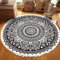 Terafeels Tapis rond pour salon, chambre à coucher, décoration de chambre à coucher, tapis antidérapant lavable pour chambre à coucher, diamètre 80 cm, 10080