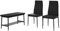 Vicco Sitzbank und Stuhl Grand, Bank und Stuhl, Schwarz, 85 x 46.5 cm 3-teiliges Set