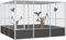HUAKEHOM Vogelkäfig Anthrazit 302,5x324,5x211,5 cm Verzinkter Stahl