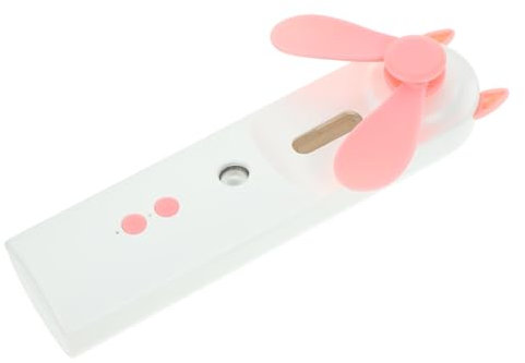 SHINEOFI Ventilador De Mano Portátil Recargable USB Con Nebulización De Mini Enfriador Personal Para Compacto Color Rosa Para Verano y Actividades Al Aire