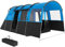 Outsunny 8-Person Camping Tent, 3000mm Waterproof Family Tent w/Bedroom, Living Room, Porch and Sewn-in Groundsheet, Tunnel Design, 4 Large Windows, Top Hook, Portable with Carry Bag, Blue