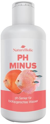 NatureHolic pH Minus | effizienter pH Senker fürs Aquarium | flüssig & extra sicher | einfache Dosierung | Regulierung des pH Werts