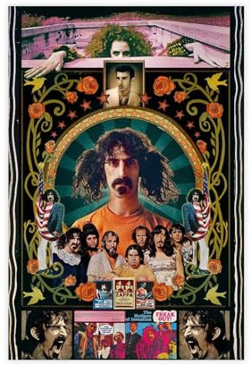 fsgfod Poster auf Leinwand, Motiv: Frank Zappa, Schlafzimmer, Dekoration, Landschaft, Büro, Raumdekoration, Geschenk, 50 x 75 cm