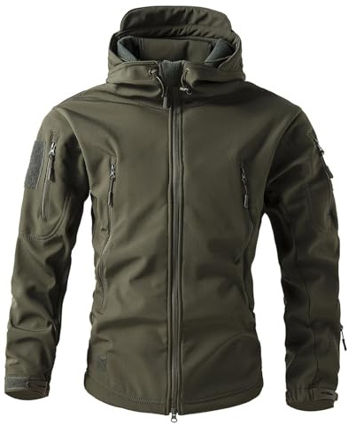 MOKBAY Tactical Jacke Herren Camo Jacke Military Camouflage Angeljacke Outdoor Feldjacke Taktisch Jagdjacke Army Winterjacke