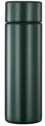 150 ml Mini-isolierte Edelstahl-Flasche, hält 12 Stunden kalt, 6 Stunden heiß, tragbare Edelstahl-Reise-Trinkflasche für Geldbörse oder Kinder-Lunchtasche-BlinkendGrün