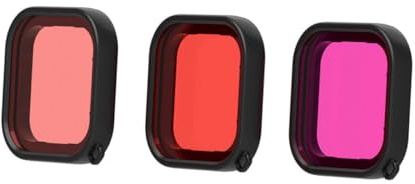 BELLIFFY 3 Stück Unterwasser Kamera Filter für Action Kamera Schutzgehäuse Farbkorrektur für Klare Schnorchel Taucherfotos Professionelles Zubehör Wasserfest 3 Stück Farbe Zufällige Farbe
