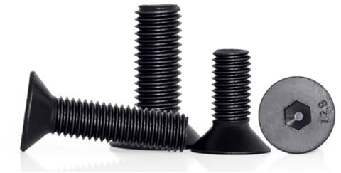 sechseckige Schrauben im Kopf, M7-1.0 Schwarze 12.9 Stahl-Innensechskantschrauben Senkkopfschrauben(M7 1.0 x 35mm)