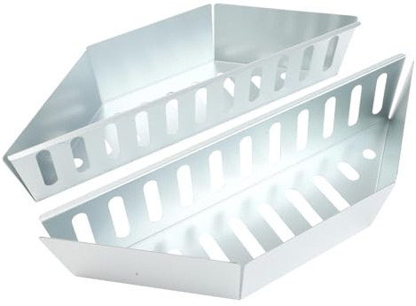 MoSundi Edelstahl Kohlekörbe 2er Set für BBQ Kugelgrills Kompaktes Design für direktes oder indirektes Wärmekochen, leicht zu reinigendes Outdoor-Grillzubehör