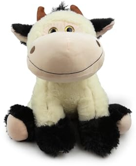 Landahl & Baumann Plüsch Kuh 38 cm – Kuscheltier Schwarz-Weiß, weiches Stofftier, Geschenk & Deko für Kinder und Erwachsene (Cow Plush Toy)