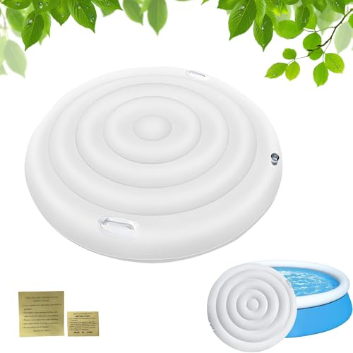 Aufblasbare Abdeckung Whirlpools, 160cm Thermoabdeckung für Whirlpools, Verdicken Energiesparender Deckel für W hirlpool im Freien, Winddichter Regenfester Faltbare W hirlpool ZubehöR Für Terrasse