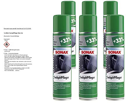 SONAX 6X 03563000 CockpitPfleger New Car Kunststoff Pflege Reiniger 400ml