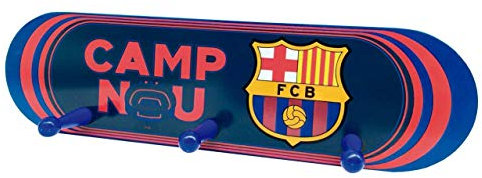 FC Barcelona- Cintre mural, Cintre, Cintre à vêtements, Cintre en bois, Produit officiel (CyP Brands)