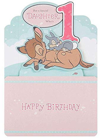 Hallmark Disney Baby 1st Birthday Card 'For Daughter' - Medium