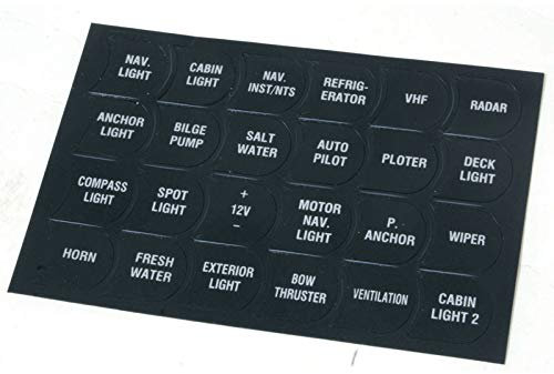 24 Instrument Schaltpaneel Schalttafel Aufkleber Sticker Marine