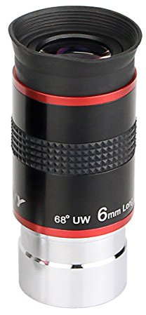 Svbony Ocular para Telescopio de 6 mm, Ocular Gran Angular de 68°, Ocular Planetario de 1,25, Accesorios para Telescopios Astronómicos con Lente FMC, para La Observación del Luna
