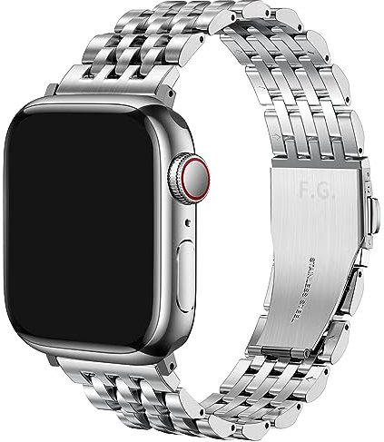 Fullmosa Edelstahlarmband für Apple Watch Armband 40mm/41mm, Edelstahl Uhrenarmband Ersatz Armbänder mit Metallschließe, Verstellbar Metall Ersatzband für iWatch/Apple Watch Series 8/7/6/SE/5/4