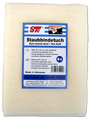 STC Staubbindetücher 10 x 5er Pack (50 Stück) Honigtuch Staubbindetuch Lack Reinigungstuch für alle Lacke geeignet Neue Qualität trocknet Nicht aus!