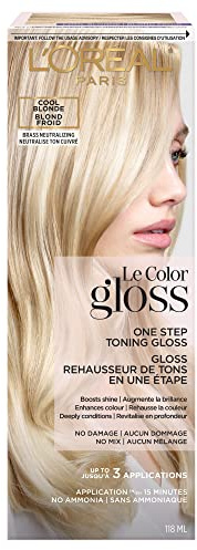 L’Oreal Paris Le Color One Step Hair Toning Gloss, Cool Blonde, 4 Ounce