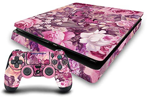 Head Case Designs Offizielle LebensArt Schmetterlingsromantik Kunst Mix Vinyl Haut Gaming Aufkleber Abziehbild Abdeckung kompatibel mit Sony Playstation 4 PS4 Slim Console and DualShock 4 Controller