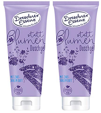 2er Pack Dresdner Essenz Duschgel Statt Blumen 2 x 75 ml Duschbad vegan