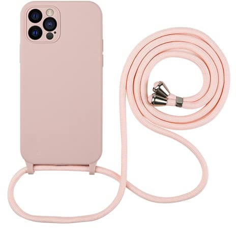 Hadwii Custodia con Cordino per iPhone 11 Pro, Cover con Regolabile Collana, Morbido Silicone Case con Laccio Tracolla [Antiurto] [AntiGraffio] Custodia per iPhone 11 Pro, Rosa