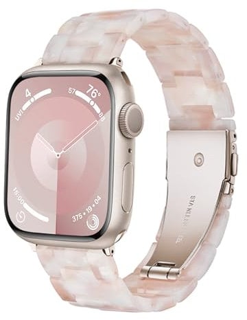 Vamyzji Compatible with Apple Watch Straps 42mm(Series 10) 41mm 40mm 38mm, Lightweight Waterproof Easy Adjustable Resin Sport iWatch Strap for Apple Watch Series 10 9 8 7 6 5 4 3 2 1 iWatch SE