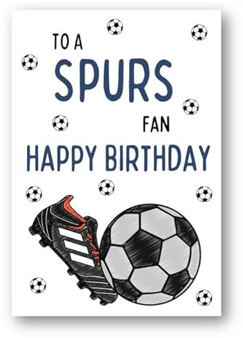 Second Ave Tottenham Hotspurs Spors Fußball-Fan Erwachsene Kinder Geburtstagskarte