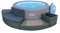 Bestway Habillage Spa Rond en rotin Brun 180cm