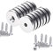 15 Stück Rundmagnete 20 x 5 mm mit Loch, Senkkopf-Topfmagnet mit Schrauben, Neodym-Scheibenmagnete zum Basteln, Whiteboards, Kühlschrank, Zuhause, Küche, Büro