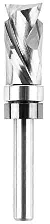 SpeTool Top Bearing Compression Flush Trim Router Bit mit 1/4 Zoll Schaft 1/2 Zoll Schneiddurchmesser, Up and Down Spiralschablone Muster Fräsbohrer für Holzbearbeitung Trimmen