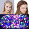 Garland Stirnband,LED Blumen Stirnband,7 Stücke Leuchtend Blumenkranz Stirnband,Leuchtende Blumenkronen,Christmas Leuchtender Kranz,LED Blumenkranz,LED Blumen Kranz Stirnband,Stirnbänder Kranz