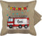 Kissenbezug - Feuerwehrauto Motiv I Leiterwagen Geschenk Feuerwehr I Löschzug - 50 x 50 cm - Beige Natur - Geschenke für feuerwehrmänner personalisierte Kissen Kinder jugendfeuerwehr Name