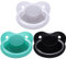 LittleForBig Großer Saugerschild Schnuller der Generation 1 in Erwachsenengröße 3 Paci Pack-Schwarz/Mintgrün/Weiß