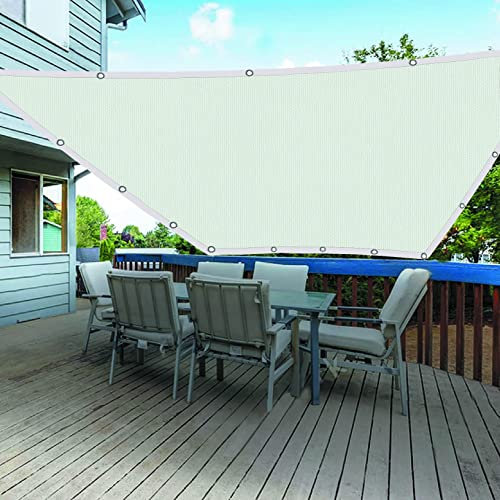 Tenda a Vela Rettangolare 1.2 x 1.6 m Acqua Resistente al Vento Tenda a Vela per Giardino Balcone Terrazza con Fune e Occhielli per Giardino Terrazzo, Bianco