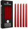 DECO EXPRESS Stabkerzen Set 6er, 10, 15 oder 50er, Lange Brenndauer bis zu 8 Std, Geruchslos(Rot, 15-er Set)
