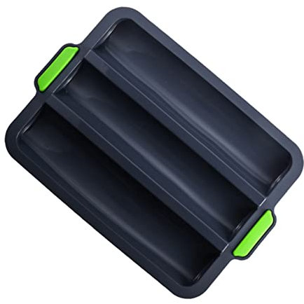 UPKOCH mold long bread loaf pan tray 3 slots loaf pan 3 wave bread pan bread pans for baking pan for baking lasagna trio pan baking pan oven pans France perforation