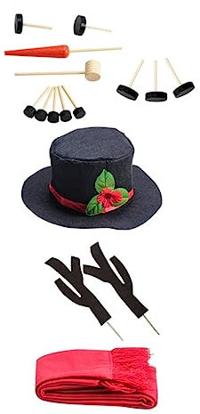TOYANDONA 1 Satz Schneemann-Requisiten Spielzeug Für Draußen Baue Einen Schneemann-bausatz Schneemann Mütze Schal Schneemann Bausatz Selber Machen Plastik Lebkuchenhaus Kind Knopf