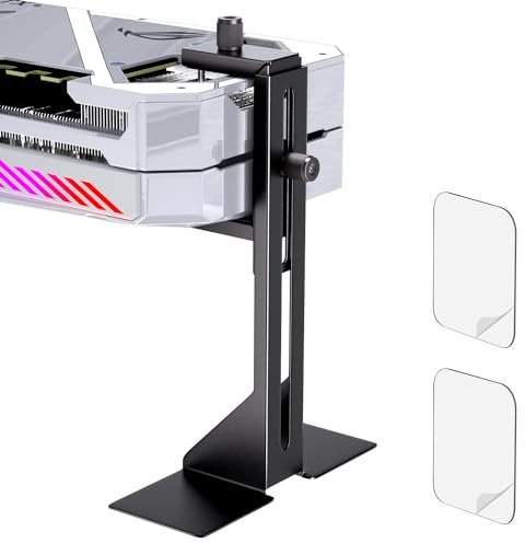 GPU Support Bracket, Graphics Card Support, GPU Brace, Video Card Holder Bracket with Bottom Adhesive, GPU Stand, Adjustable Anti Sag GPU Stand 35-120mm, Support GPU 4090 Thickness Support up to 75mm