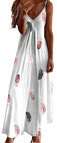 NNGOTD Robe D'été Femme Chic Femme Robe De Soirée en V-Col Et Manches Courtes Robe en Mousseline De Soie Classique Cocktail Mariage Longue Robe De Demoiselle d'honneur Robe Rose Poudré Femme