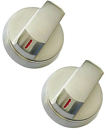 FACULX Manopola per stufa a gas, 8 mm, manopole di ricambio universali per fornelli, superficie in metallo resistente, adattatori per cucina, barbecue, fornelli, 2 pezzi