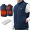 Beheizbare Weste,USB Heizweste herren damen, Wärmeweste mit 12000mAh Akku,Polar-Fleecejacke mit 6 Heizzone,3 einstellbare Wärmestufe, Beheizte Jacke mit powerbank für Outdoor Motorrad Skifahren Angeln